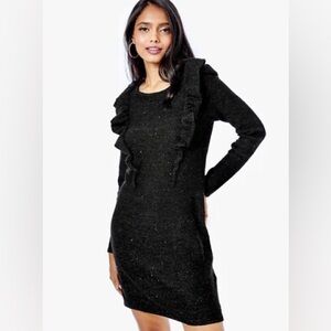 Lilly Pultzer Ruth sequin sweater dress in Black Metallic Size Small NWT